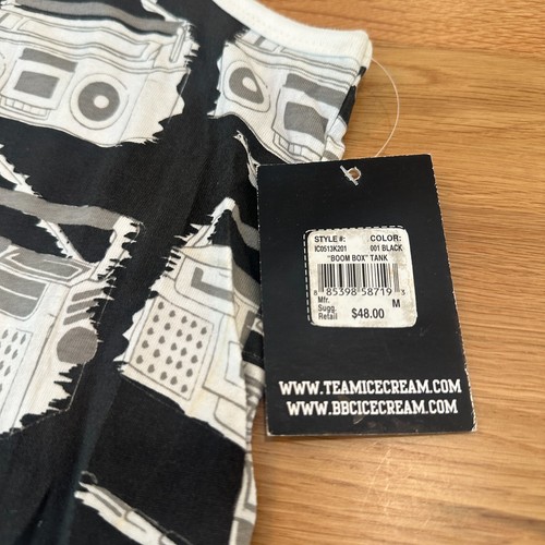 Vintage NWT Icecream BBC Mens Medium Boom Box Tank Top Y2K Dead Stock Skate - Picture 4 of 11