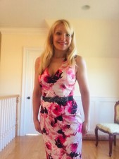 Dolce & Gabbana Amazing 2-IN-ONE Pink Floral Jaguar Silk Dress IT 40 US 6