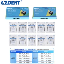 AZDENT Dental Orthodontic Elastic Niti Arch Wires Round /Metal Brackets Braces