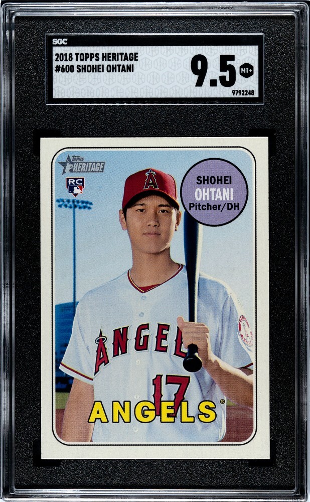 2018 Topps Heritage #600 Shohei Ohtani SGC 9.5 MINT RC Dodgers