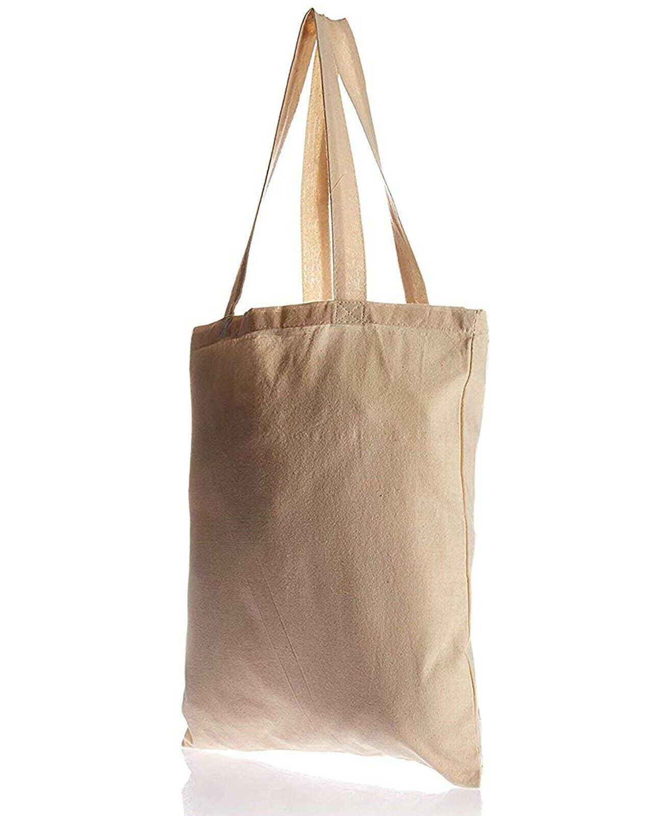 24 Pack - Blank Natural Color Canvas Tote Bags - Wholesale Plain Tote Bags  Bulk 