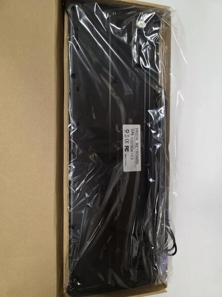 Lot of 50 HK214 PS/2 Wired Keyboard, Black - Image 2 of 2