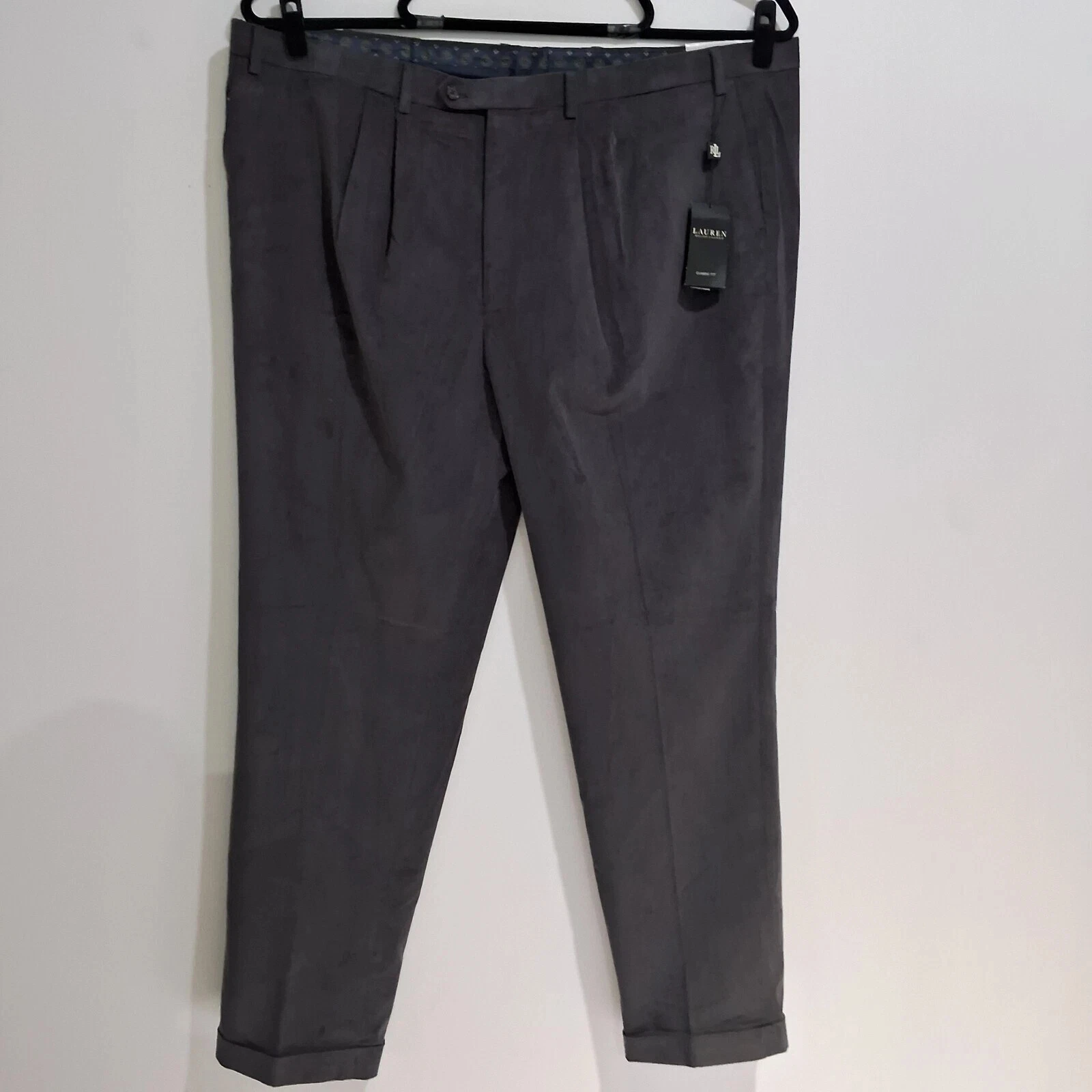 Lauren Ralph Lauren Men's Corduroy Pants New 48W X 34L Classic Fit SLATE