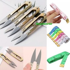 Snip Scissors & Measuring Tape Sharp Mini Yarn Thread Fish Line Fabric Scissor