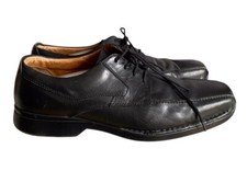 Clarks Men's Black Leather Flexlight Lace-Up Shoe UK 11 Square Toe Smart Formal