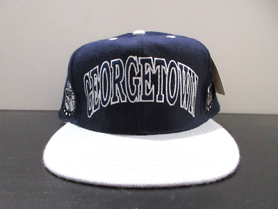 Georgetown Hoyas Hat Cap Fitted Mens 7 1/2 Blue Arch College Basketball Mens 90s