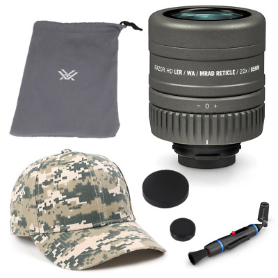 Vortex Optics Razor HD Reticle Eyepiece Ranging MRAD with CD Hat and Pen Bundle