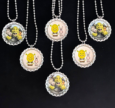 Shrek inspired  / 6 necklaces /gift / party favor / Valentine exchange