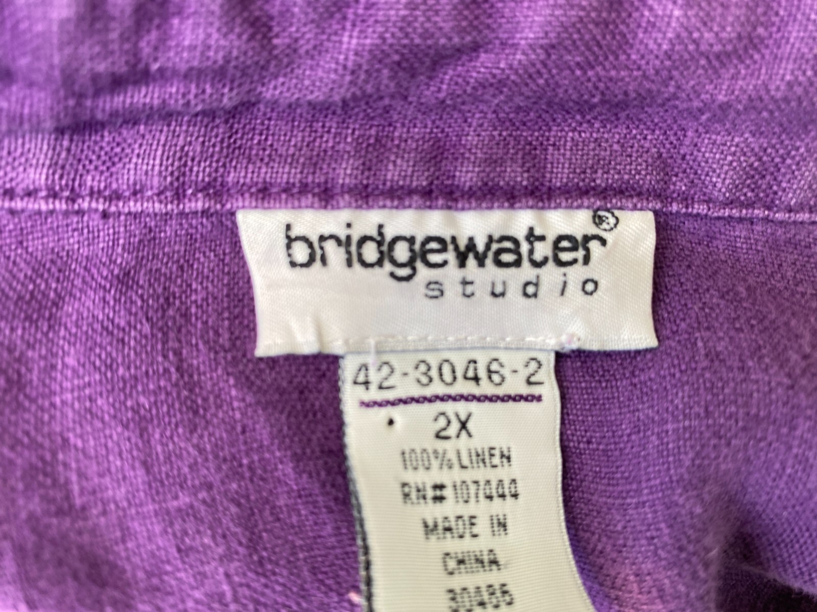 Bridgewater Studio Purple blouse Button Front Wom… - image 3