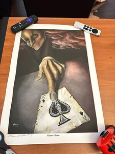 Norm Nielson Fabrini Storm Artwork Signed magician 20 x 14 Canvas