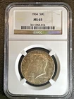 1964 KENNEDY Half Dollar * NGC MS65 * UNCIRCULATED * Brown Label "TONED"