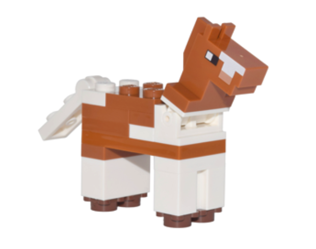 Lego Dark Orange Horse 21127 The Fortress Minecraft Animal Minifigure