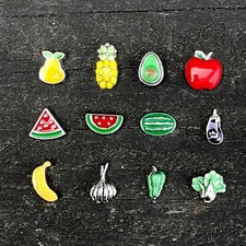Floating Charms Fruits Vegetables Veggies Food fit Glass Locket