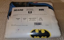 Sears 1989 Batman Twin Flat Flannel Sheet 66 X 96