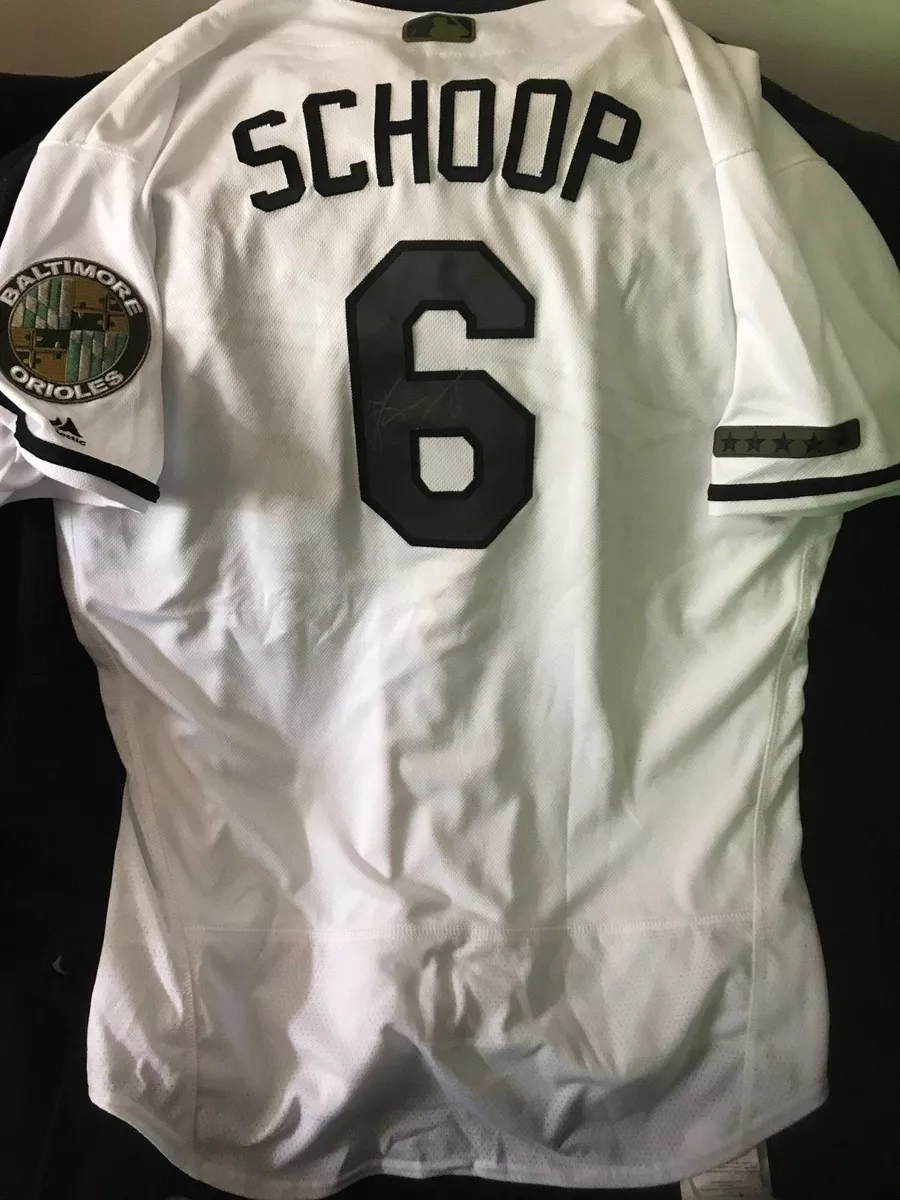 Baltimore Orioles jonathan schoop signed game used worn 2017 memorial day jersey