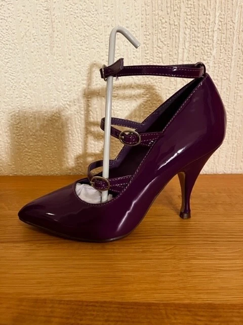 Lindy Bop Betty Patent Finish Purple Ladies Court