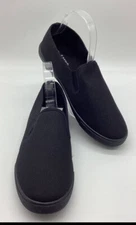 EASY USA Men's Black Canvas Slip On Casual Loafer Size 8M