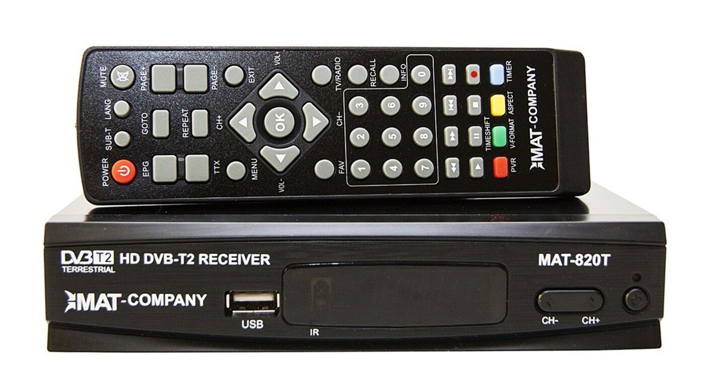 DVB-T2 FULL HD TV terrestrische Receiver HEVC H.265 USB HDMI DVB-TT2