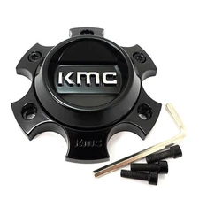 KMC Satin Black Center Cap 4-3/4"OD Bolt Open-End Closed-End T163H120-6-H30-S2