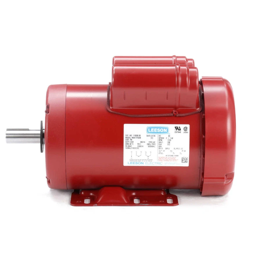 110090.00 Leeson 2HP Farm Duty Motor, 1725rpm, 230V, 56HZ Frame, 7/8", 110090