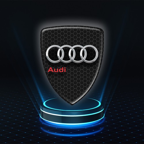 Audi Sticker Side Badge Decal Fender Logo Trunk Laptop Ice Chest etc