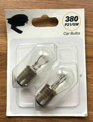 Halfords Essential 380 P21/5W Car Bulbs Twin Pack New READ DESCRIPTIONS UK Selle