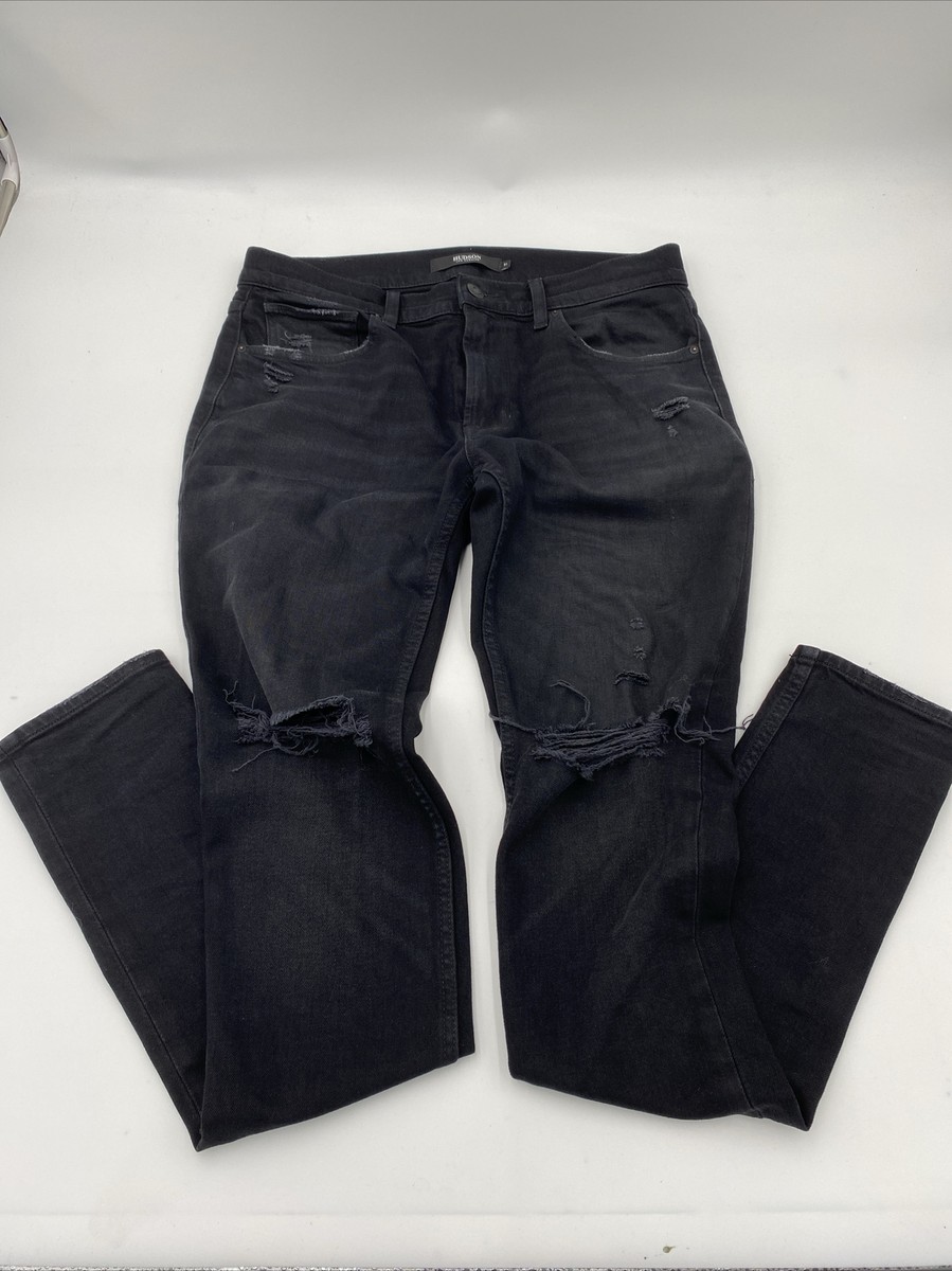 HUDSON Men's Zack Skinny Leg Denim Jeans Black, Size 31