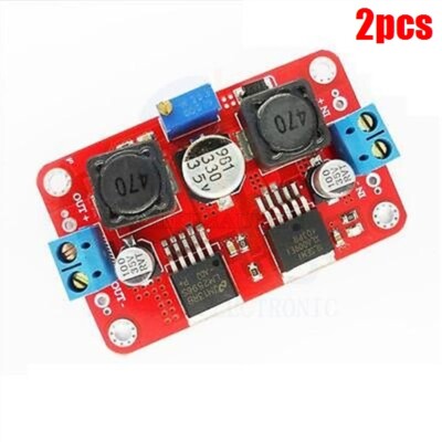 2Pcs Step Up Power Converter Module Down Boost Buck Voltage XL6009 LM2596S Dc ba