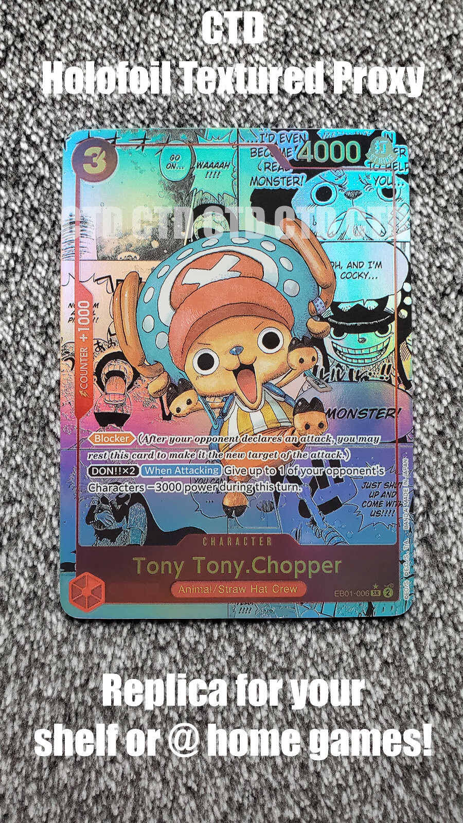 ~ One Piece Card Tony Tony Chopper Manga Alt Art SEC EB01-006 English ~ Luffy