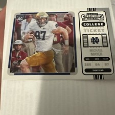 2023 Chronicles Draft Picks #19 Michael Mayer Notre Dame Fighting Irish