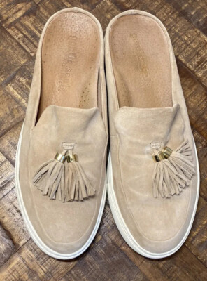 Gentle Souls by Kenneth Cole Shoes Womens Rory Slip On Mule Tan Leather  Flat