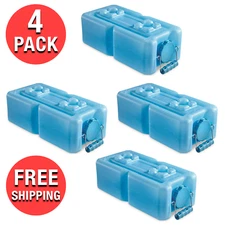 (4-Pack) Portable Camping Water Storage Container 3.5 Gallon Stackable BPA Free