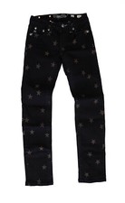 Miss Me Girls Black Skinny Jeans With Stars Size 12