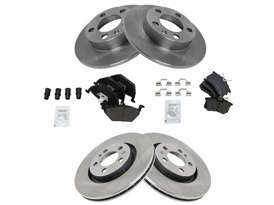 Front and Rear TRQ Brake Pad and Rotor Kit fits VW Golf 2000-2006 51KQQY