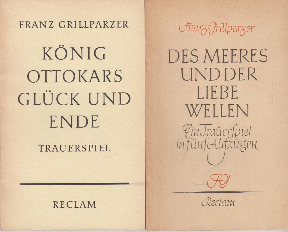 Franz Grillparzer: 2 Trauerspiele (Reclam-UB, 2 Bändchen)  1951-1958 - Bild 1 von 1