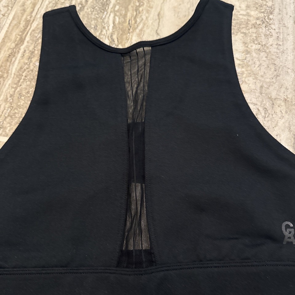NWT GOOD AMERICAN High Neck Sports Bra Black Small eBay