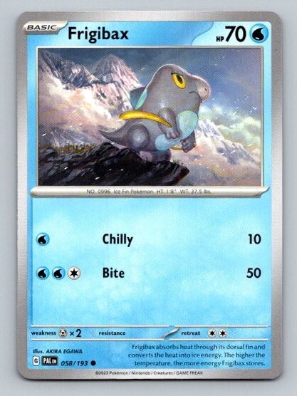 2023 Pokemon Card Paldea Evolved Frigibax 58/193
