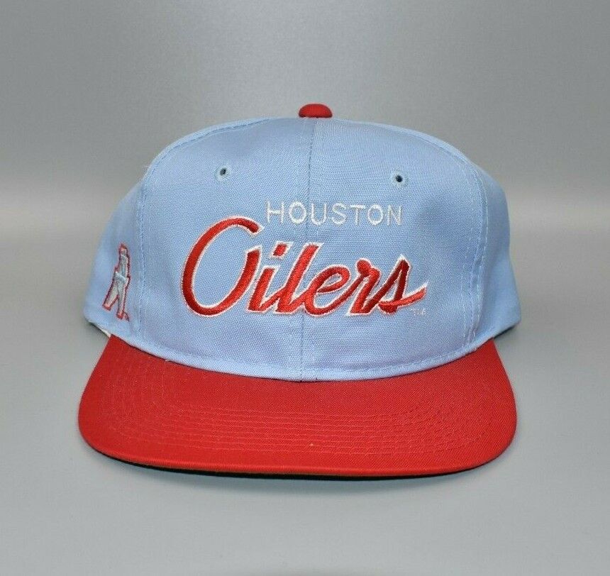 Houston Oilers Vintage 90's Sports Specialties Script Twill Snapback Cap Hat