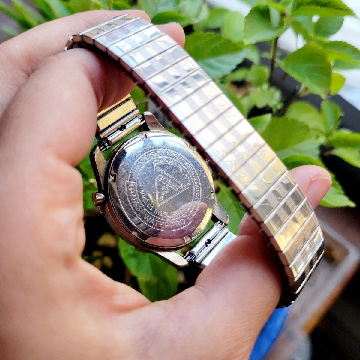 Vintage Guess Waterpro Classic Silver Womens Womans Analog  display picture 1