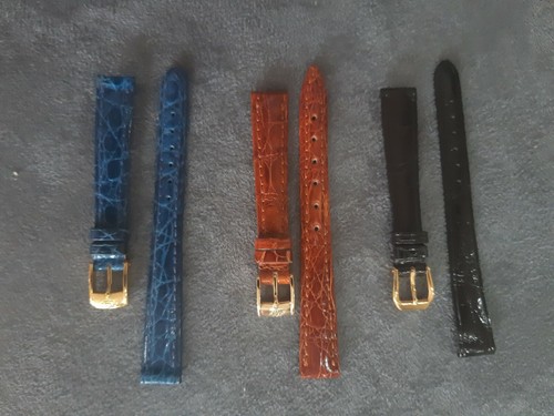 Cinturino orig. Coccodrillo nero/blu/gold Lorenz attacco 14mm. scegli il  colore! | eBay