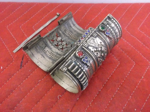 BELLY DANCER 12 PIECE JEWELRY LOT ARM BAND CUFFS METAL BANGLES JYPSY SARI COBRA - Picture 7 of 24