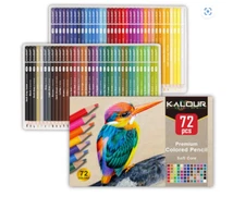 KALOUR 72 Colored Pencils for Adult Coloring Books NEW Shipping Included