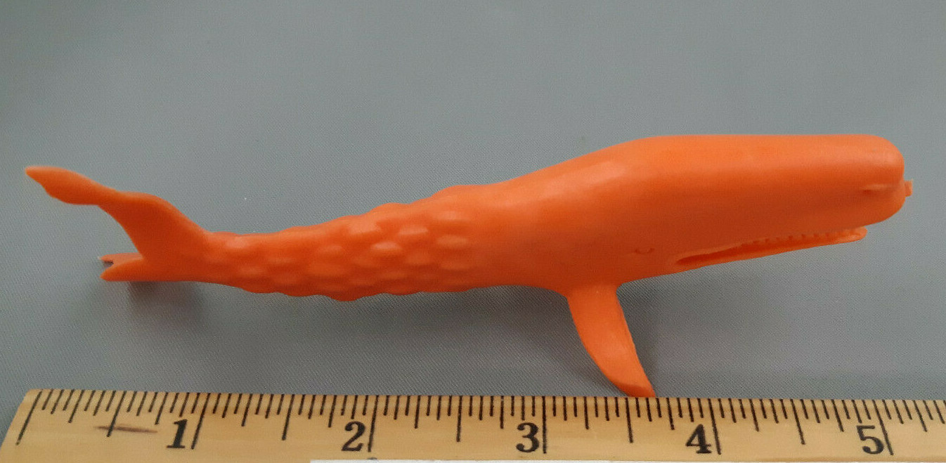 MPC Nabisco Orange Sperm Whale Cereal Premium Vintage 1960s Plastic