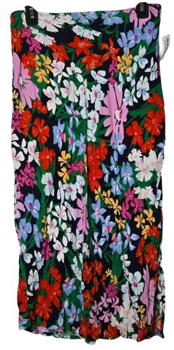 NWT Old Navy Multicolor Floral Crepe Maxi Skirt Size Medium Side Slit Boho