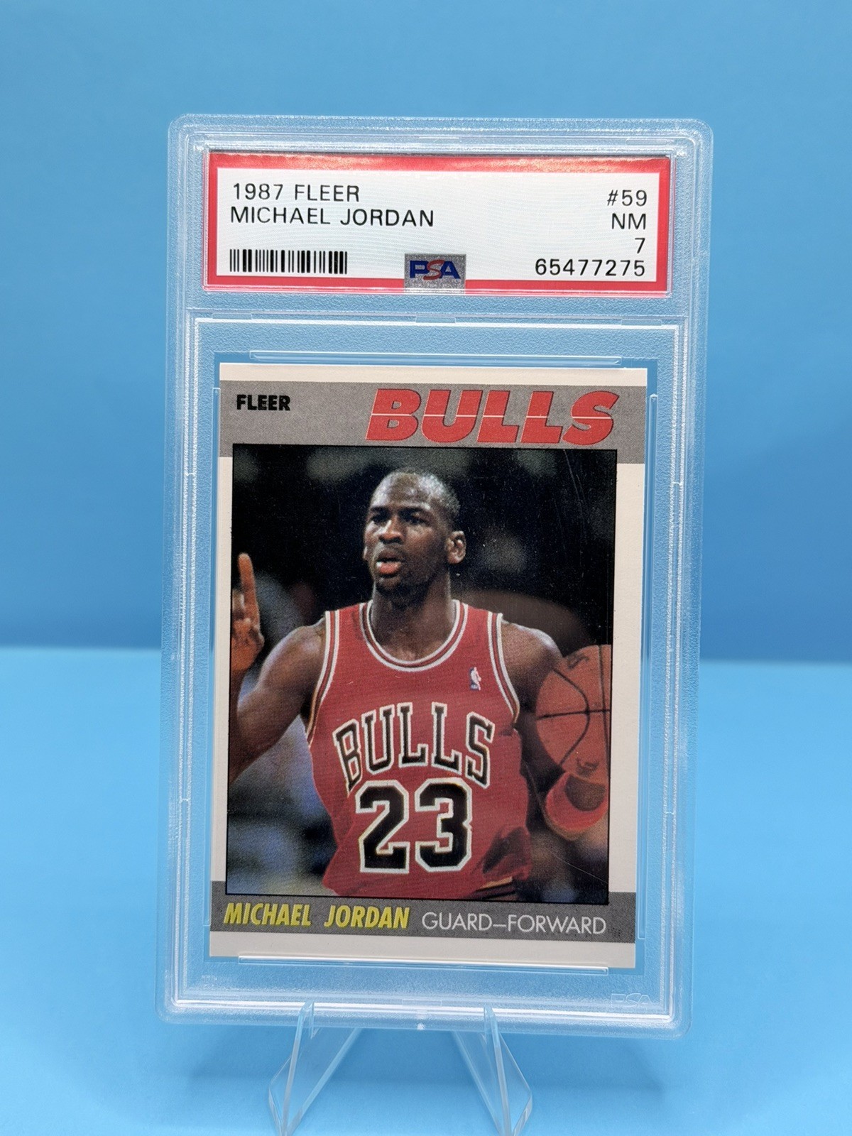 1987 Fleer #59 Michael Jordan Bulls PSA 7
