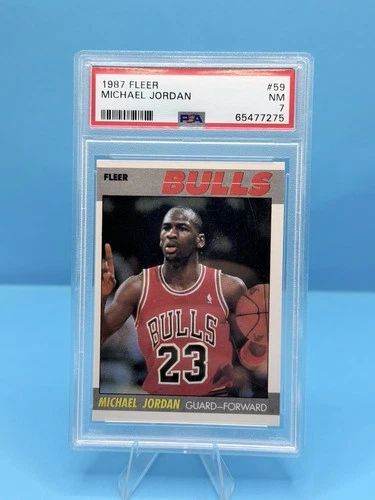 1987 Fleer #59 Michael Jordan Bulls PSA 7