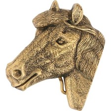 Nos Brass Wild Horse Southwestern Cowgirl Cowboy Western 70s Vintage Belt Buckle