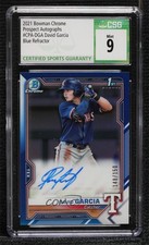 2021 Bowman Chrome Prospect Blue Refractor /150 David Garcia CSG 9 Mint Auto 1da