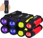 Adjustable Neoprene Dumbbells, Sand Filled, 1LB 2LB 3LB 4LB, Red Yellow Blue