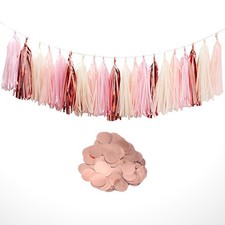  Festival Party Decorations Birthday Confetti for Table Colorful Paper Tassels